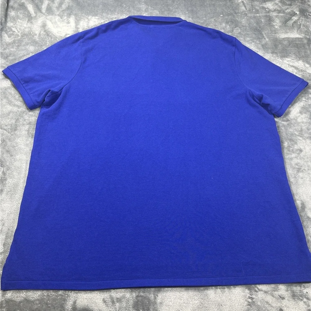 Vintage Ralph Lauren Polo Shirt Mens 2XL Blue Pony Short Sleeve Y2K Knit Classic